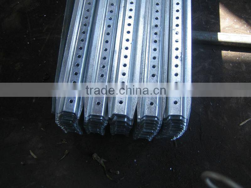 Perforated and Galvanized Traffic Safety Square Sign Posts