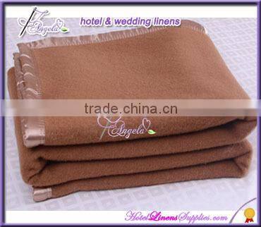100% wool camel hotel blanket, camel wool blanket for hotels, queen-230*230cm