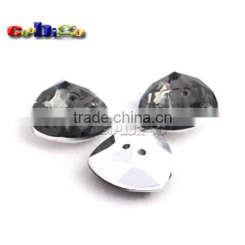 30L(19mm) Triangle Arc Acrylic Sewing Rhinestone Button For Apparel Bag Accessories #FLN023-30L(Mix-s)