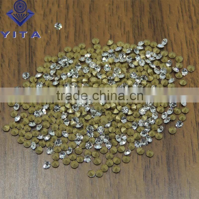 ss8 2.4mm White Crystal beads Point back Rhinestones Glass Chatons Strass