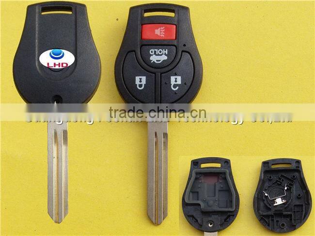 307 with groove and logo for high quality car key transponder chip peugeot key case cover shell blank