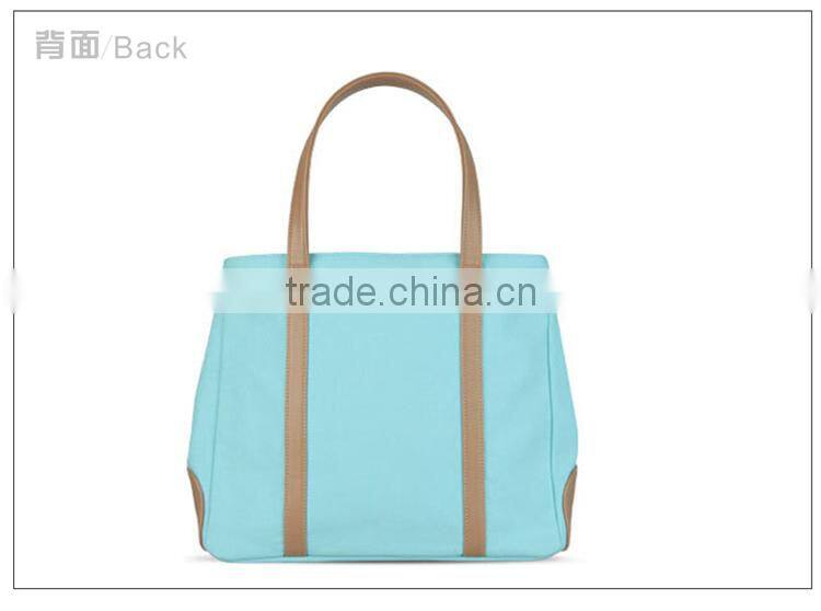 canvas wholesale tote bags;blue and white canvas;waxed canvas bag