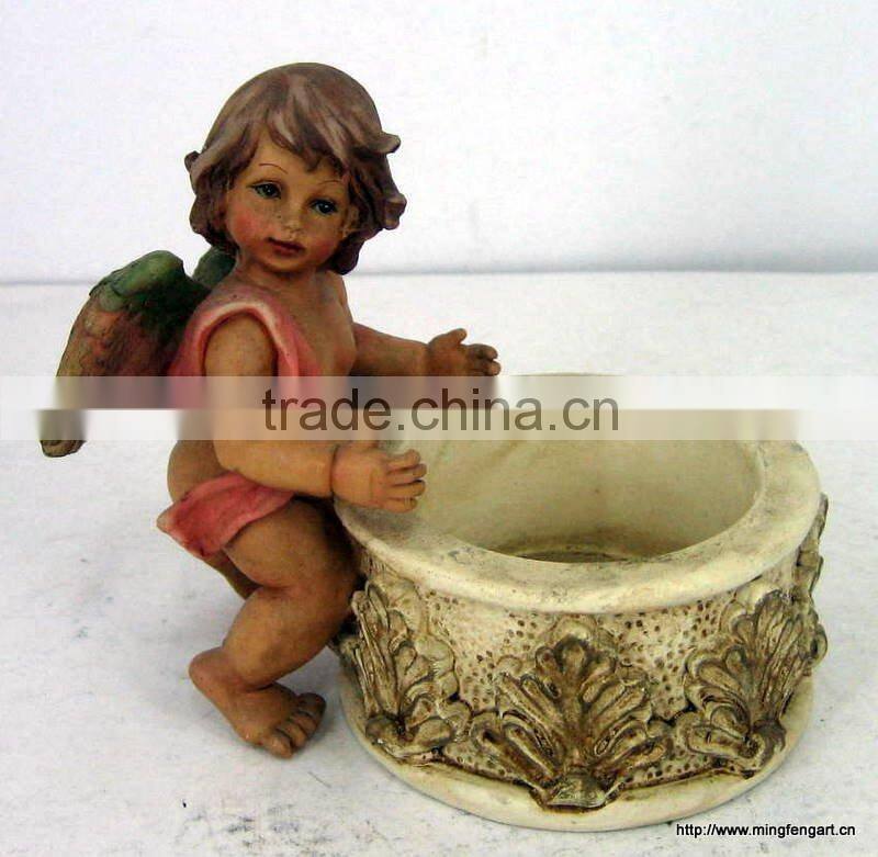 resin angel candleholder