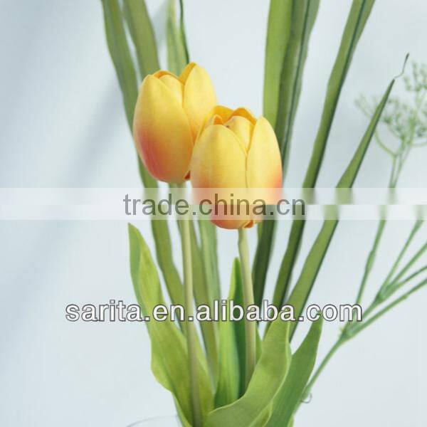 wholesale PU tulip artificial flowers for decoration
