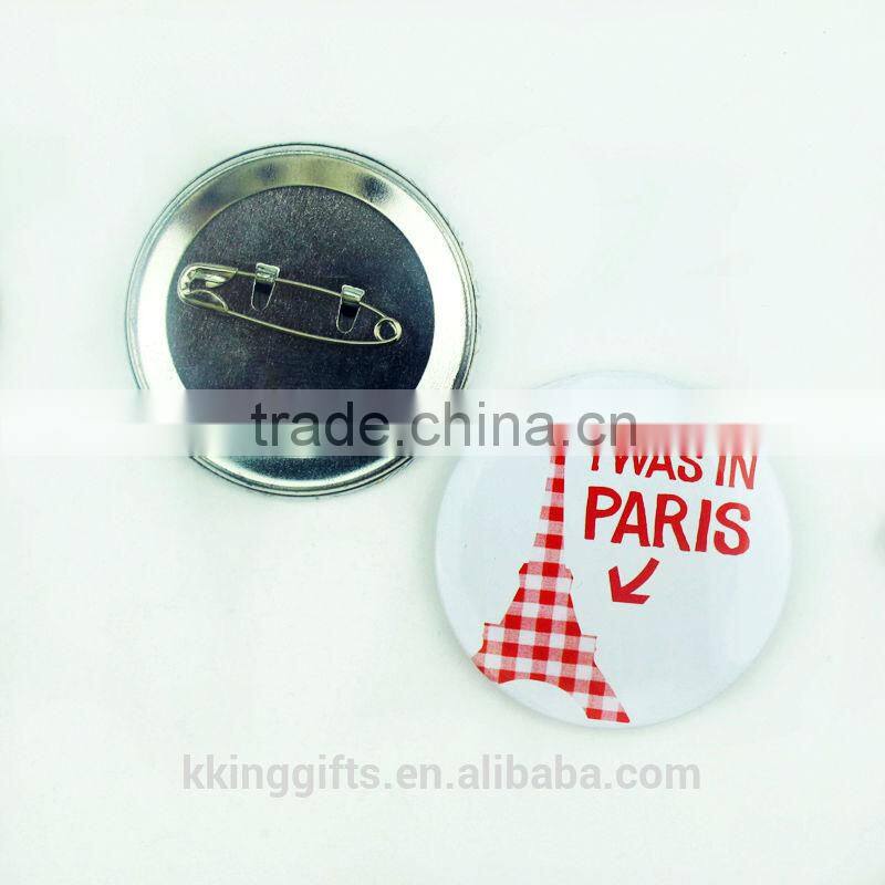 Meaningful gifts wedding Paris eiffel tower design collar tinplate button badge