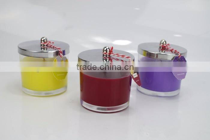 510 Colored Paper Bandrole Card Wrapped Candle Multi-scent Jar Candle With Alu Lid