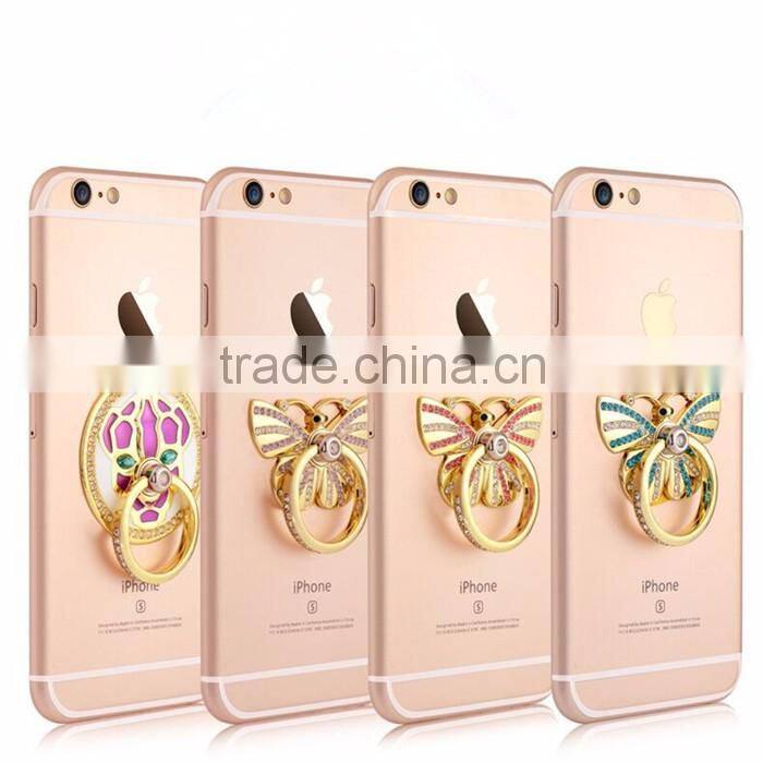 Samco Butterfly Phone Ring Stand Holder 360 Degree Rotating Ring Grip Car Holder Mount Cell Phone and Tablets Anti Drop Ring