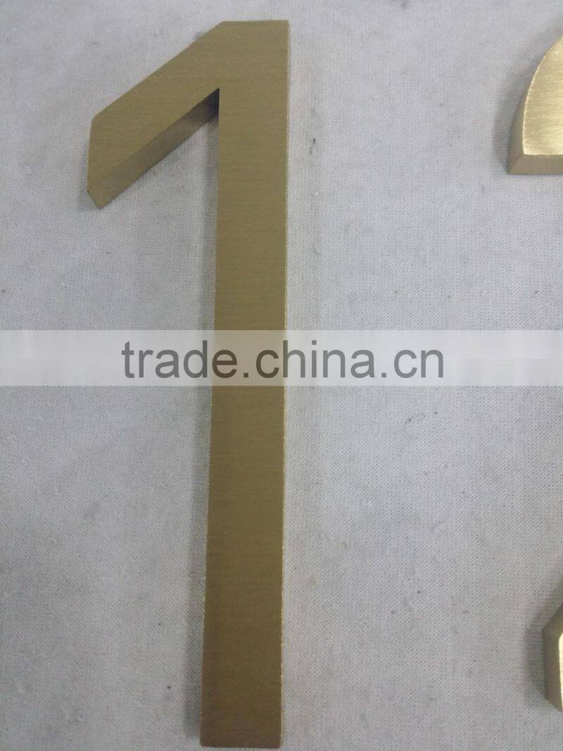 High quality brass coating house number
