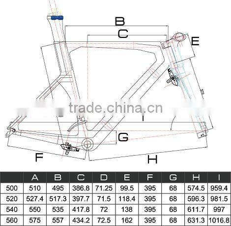 Dengfu time trial frame carbon fiber tt bicycle frame, di2 and mechanical triathlon frameset