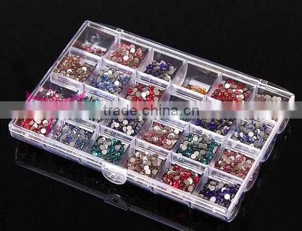 High quality Nail decoration plastic Empty box with 24 hole