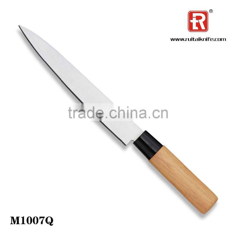 wooden handle santoku kitchen knife set with magnetic knife block