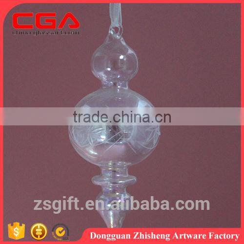 Hanging christmas bauble glass icicle for christmas tree decorarion supplies X'mas accessories