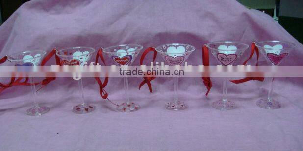 favourite wholesale wine glass martini cup holiday decorations