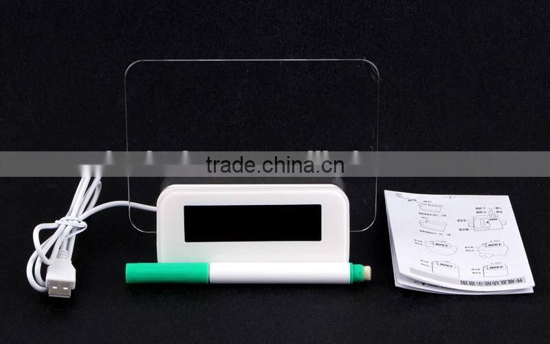 Message Board alarm clock with 4 port 2.0 USB HUB