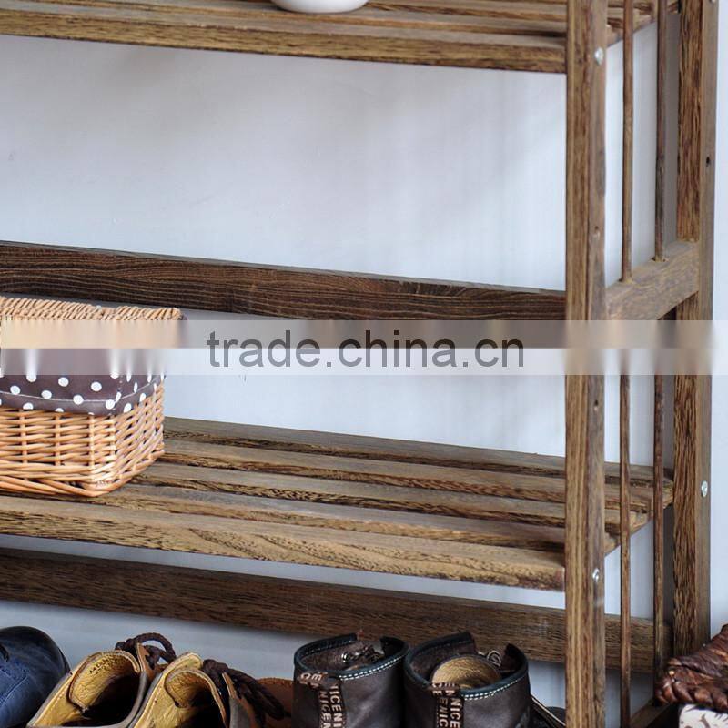 home life wood 4-tier shoes storage racks ,plant display shelf