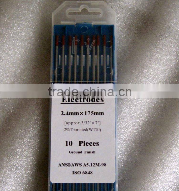 ISO 6848 2% thoriated wolfram tungsten electrode WT20 4.0mm