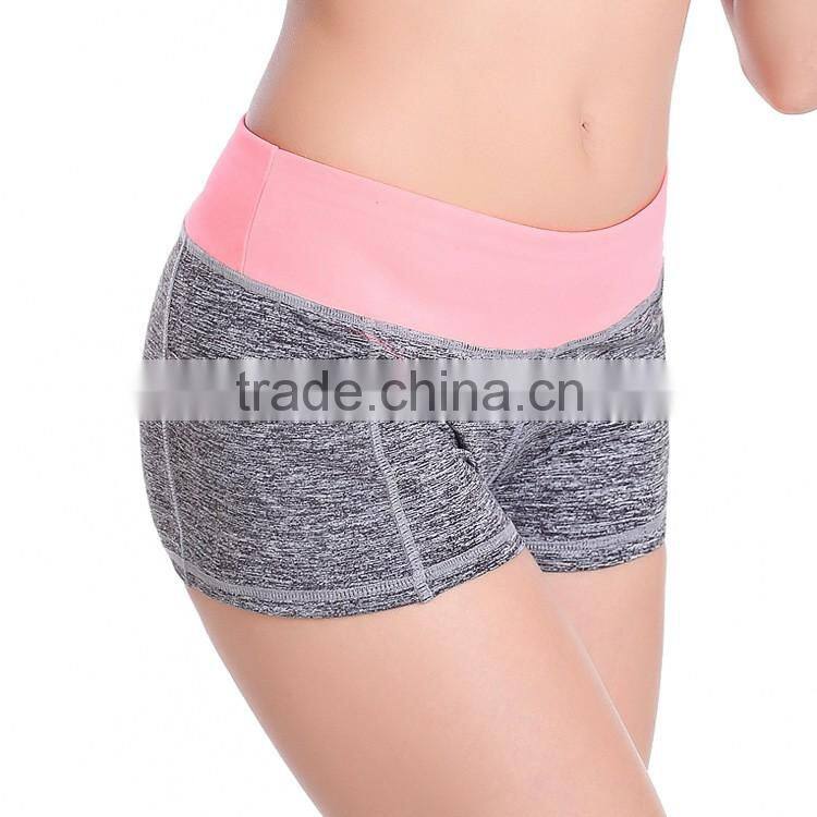 Breathable women girl running shorts gym sports fitness shorts