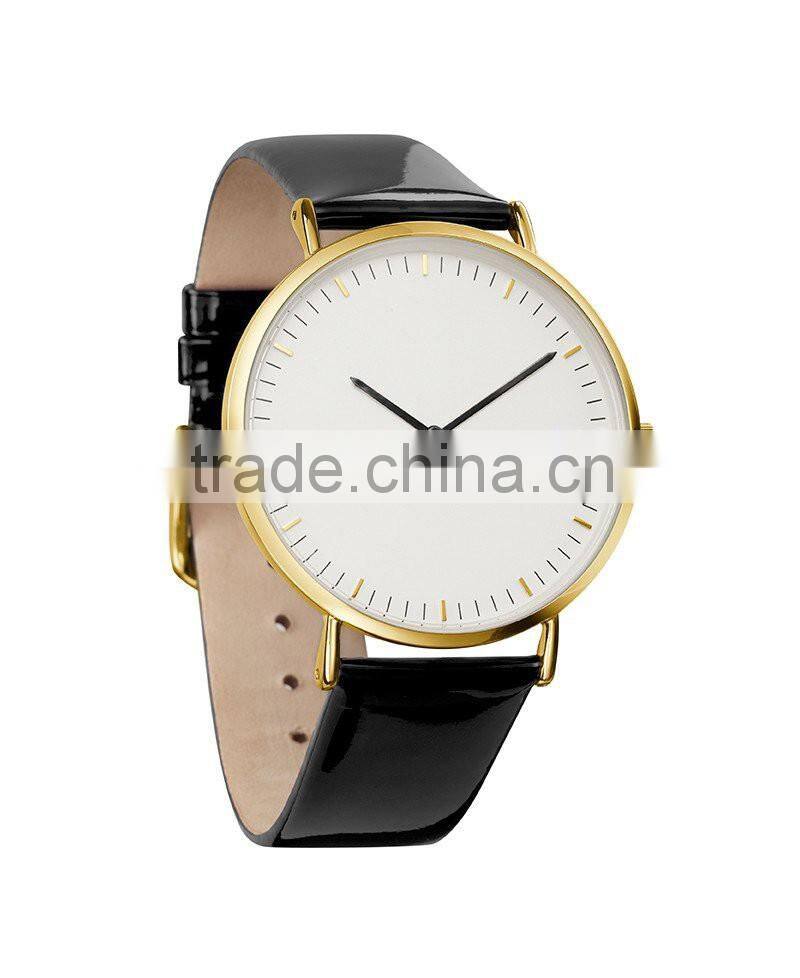 Fashion style japan miyota 2035 movement stainless steel back water resistant watch