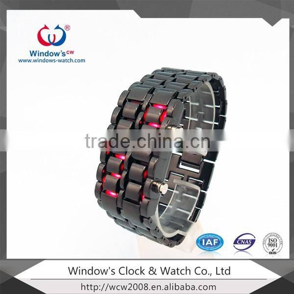 stainless steel back water resistant led watch bracelet watch
