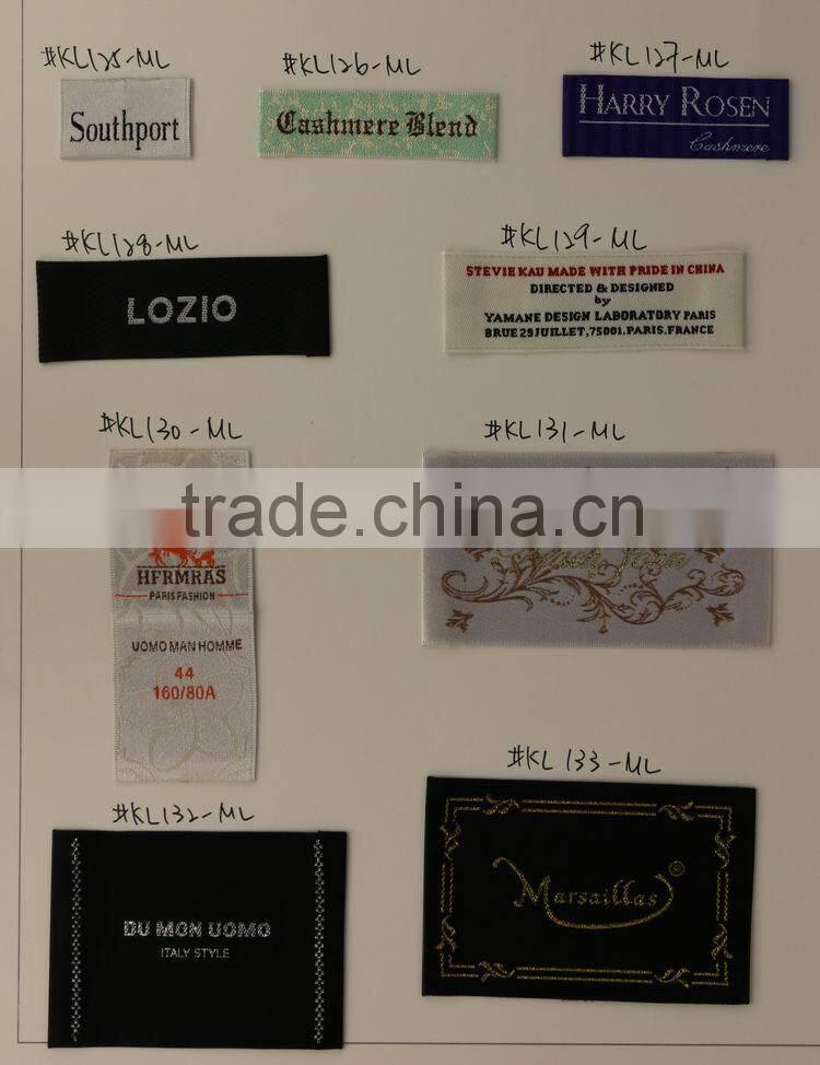 Wholesale Custom Fancy Clothing labels Woven Labels Garment Labels