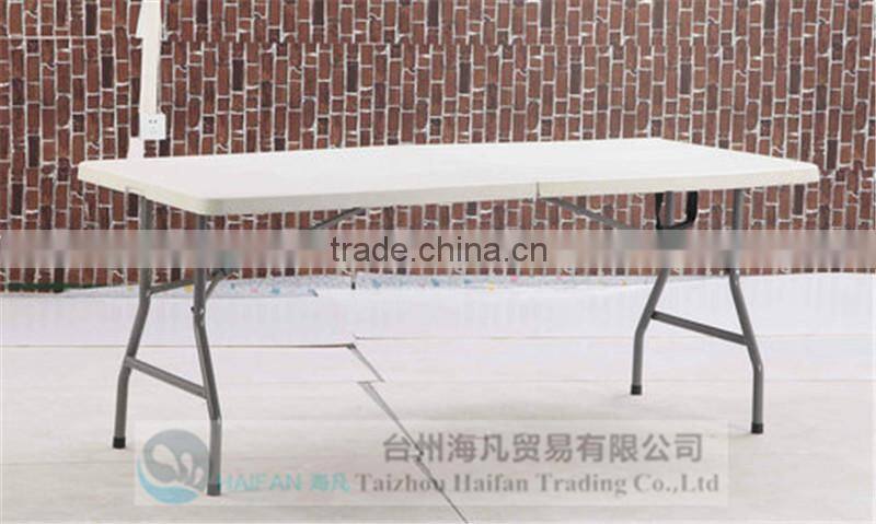 high durable183cm thicken panel adjustable plastic office table for meeting/hot sell office plastic folding meeting study table