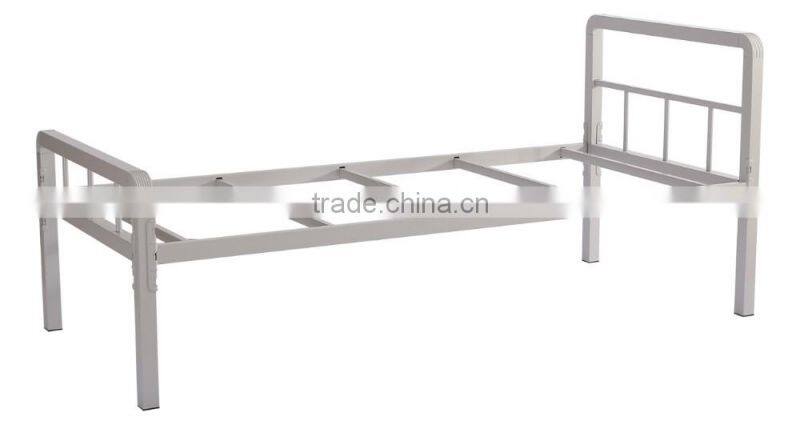 University dormitory furniture metallic single bed with desk and wardrobe supplier