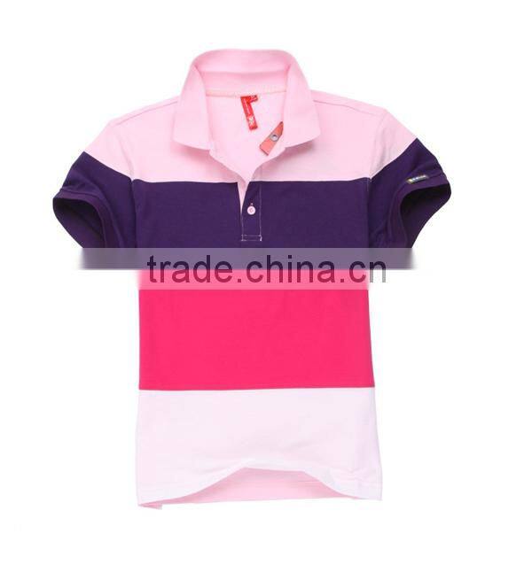 Fashion Custom Striped Colorful Cotton New Design Polo t Shirt