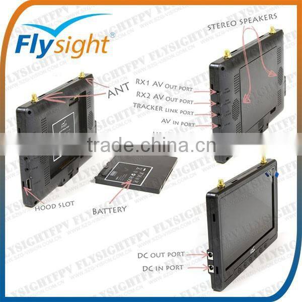 C884 5.8ghz 32ch diversity built-in battery no blue screen 7" FPV monitor for DJI Phantom 3