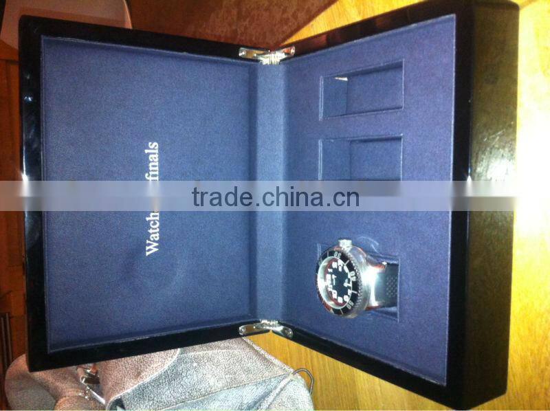 Black colour wooden box for watch