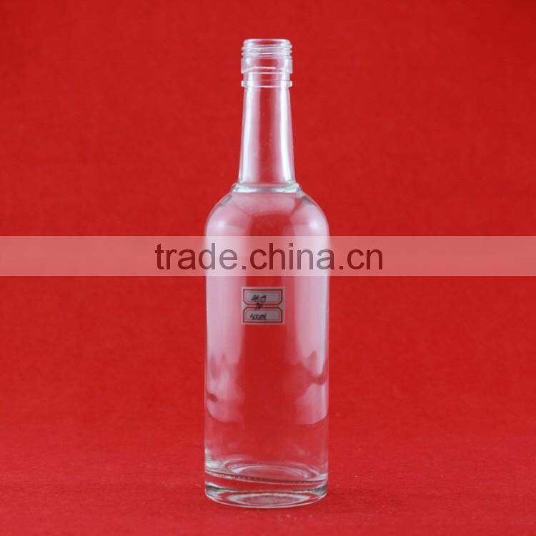 New design empty vodka bottle square spirit wine bottle clear frosted bottle