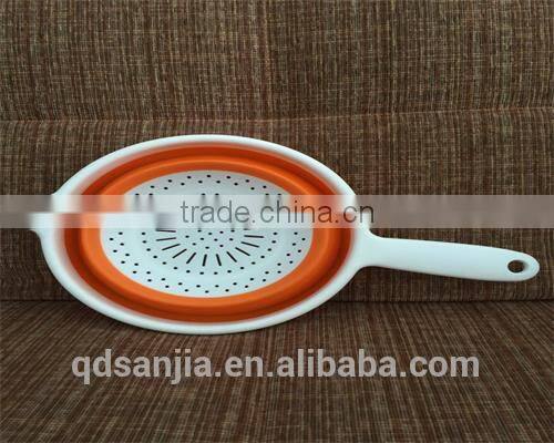 small collapsible plastic colander with handle foldaway colander