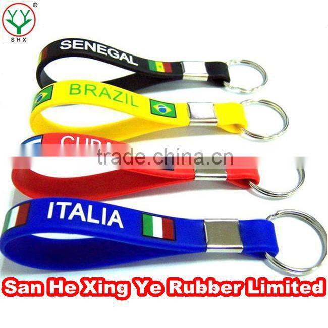 fashion rubber keychain wholesale