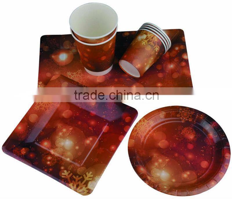 9" halloween design square paper plate