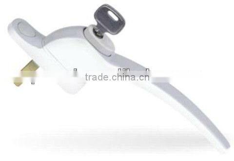 Upvc window handle with lock Zinc alloy Aluminum alloy Window handle with key Outward Opening Window Handle with lock/key