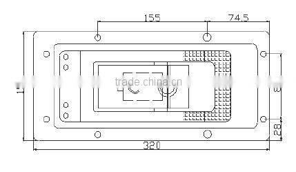 Stainless steel recessed door lock