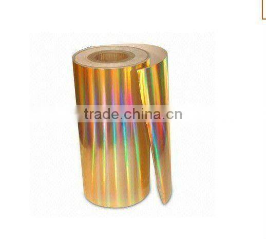 Transferred holiographic paper for cigarette packing