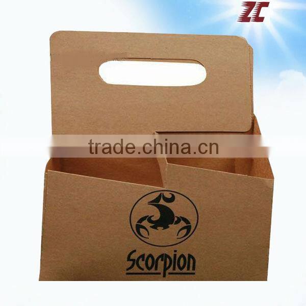 Factory Direct Sale Take Away Kraft Paper beer carrier