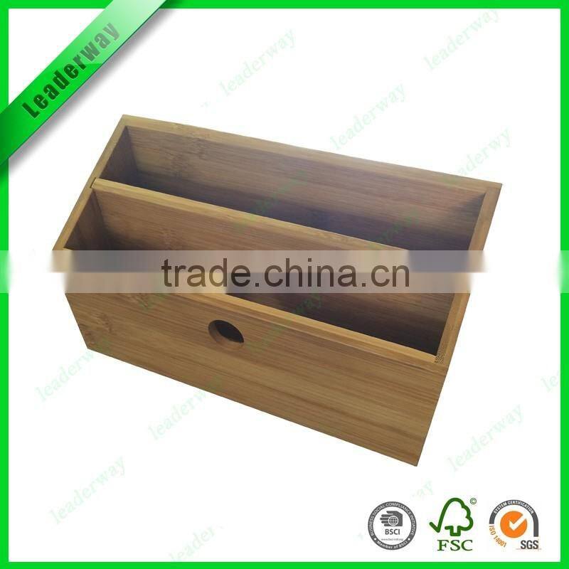Stand office bamboo supply stationery holder on the desk