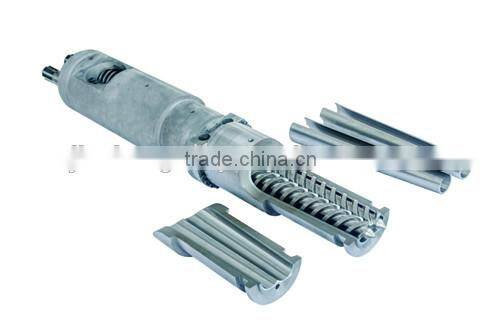 Conical twin screw barrel for injection moulding machine/ for PC / PA / PBT / PET plastic machine