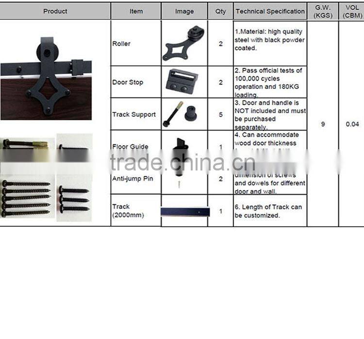 2056 Best Selling Kits Silding Barn Or Shower Door Rollers Hardware Kits