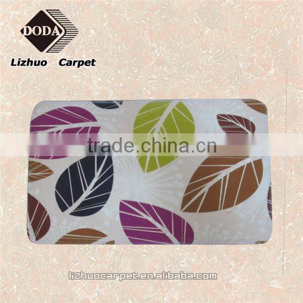 Cheap polyester decorative painting machine washable 3 piece bath mat set