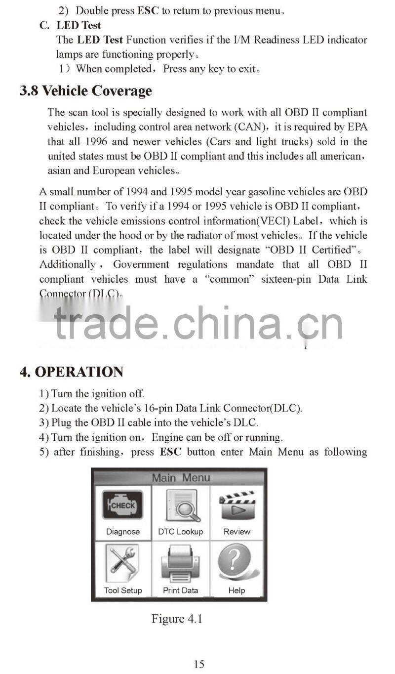 Car detector fault diagnostic scanner car diagnostic scanner universal