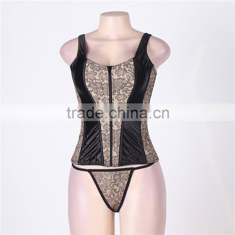 Vintage style beautiful patterns big women sexy lingeries corset