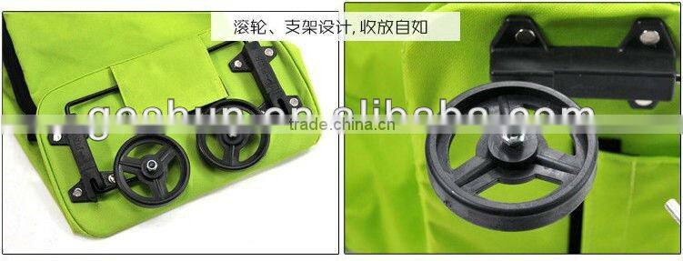 Fashion Wheeled shopping foldable trolley bag