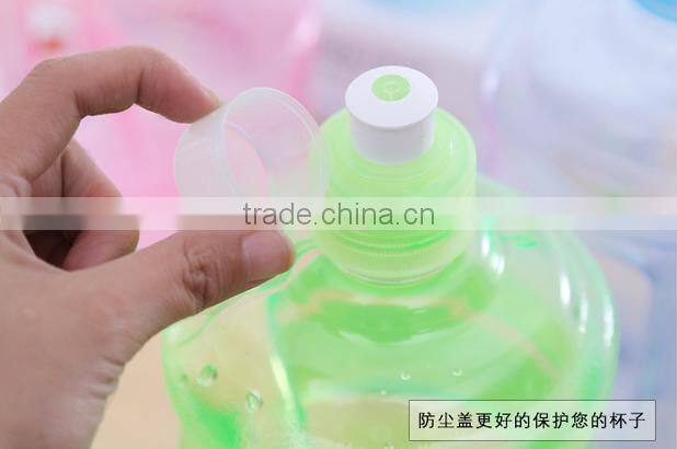 fashion new design summer sport portable plastic water bottle with handel bar