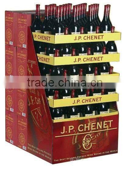 Cardboard promotional tasty wine display stand