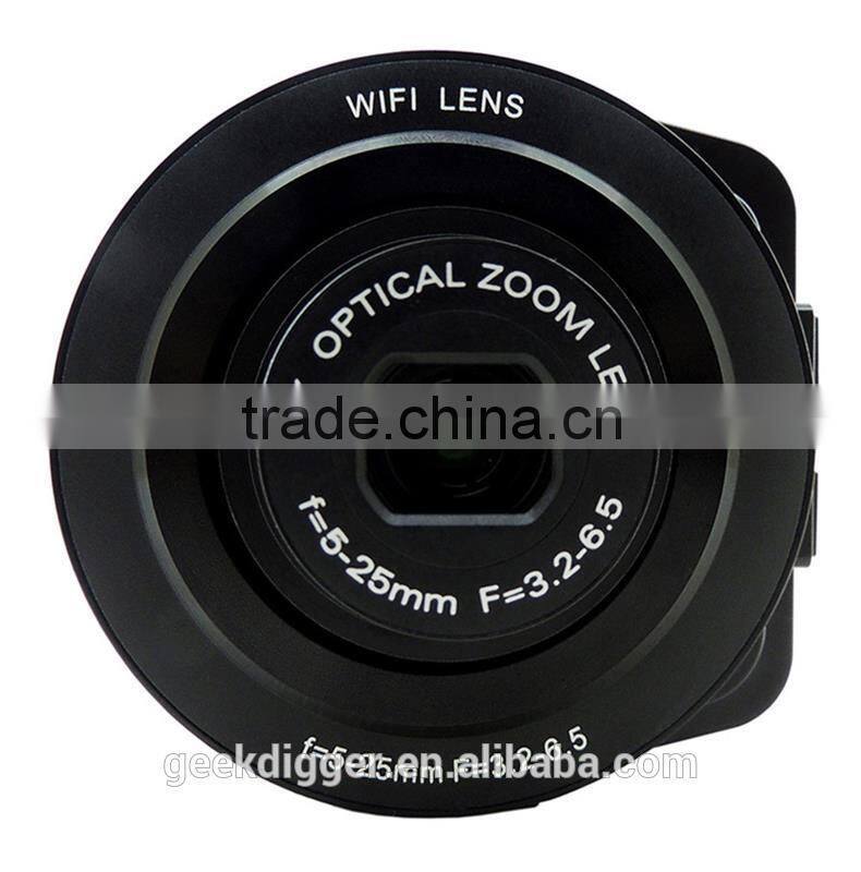 AMKOV JQ1 4X digital 5X Optical Zoom Wifi Digital Camera Selfie Lens-style 20MP Full HD 1080P 30fps