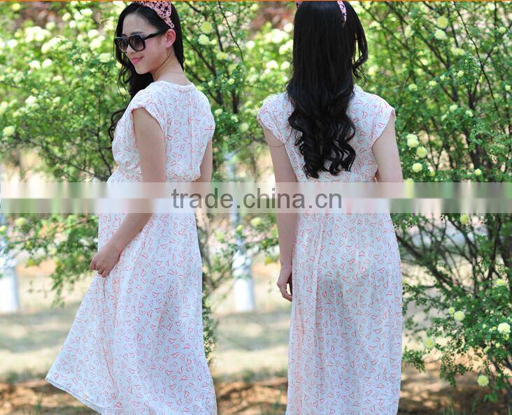 Summer sweat floral maternity dress, pregnant women dress, maternity clothes