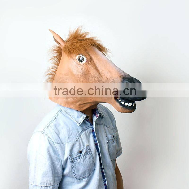 Hot selling Eco-Friendly Natural Latex Horse Mask Full Head Animal Mask
