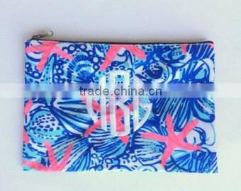 Wentou Monogramed Lilly Pulitzer Canvas Makeup Bag